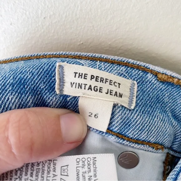 Madewell | Perfect Vintage Jeans High Rise Light Wash Size 26 - Picture 8 of 9